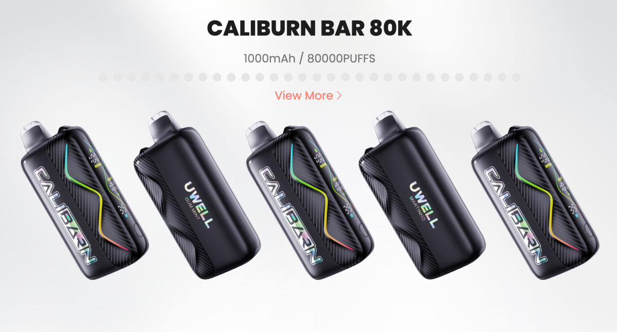 产品｜标称8万口、6档功率+3档进气，UWELL推出一次性电子烟CALIBURN BAR 80K