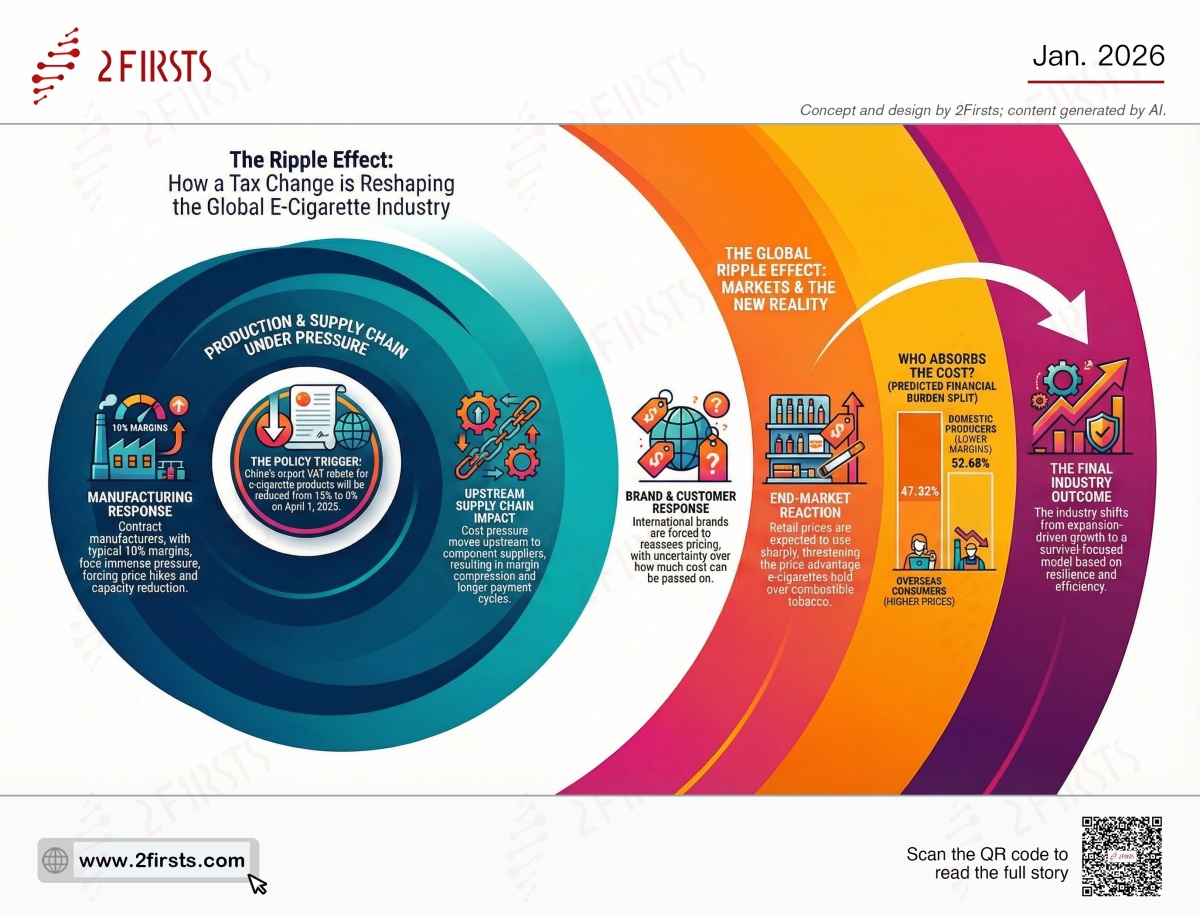 After Export Tax Rebates Go to Zero: How China’s E-Cigarette Supply Chain Is Being Reshaped, According to 2Firsts Research
