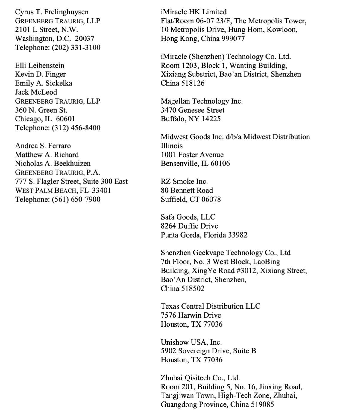 RJ Reynolds asks ITC to investigate alleged vape restriction violations by Heaven Gifts network