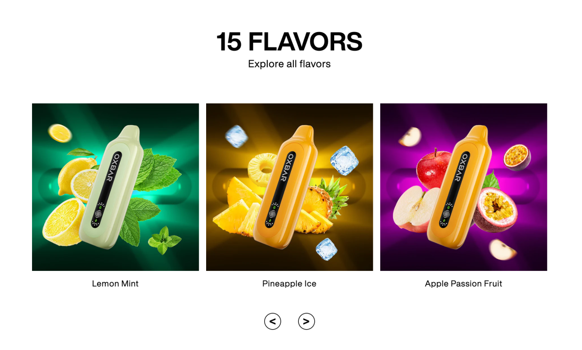 Product | OXBAR Lists GOSLIM Disposable Vape on Its Website, Featuring Embedded Leather and a Slim Display Window Design