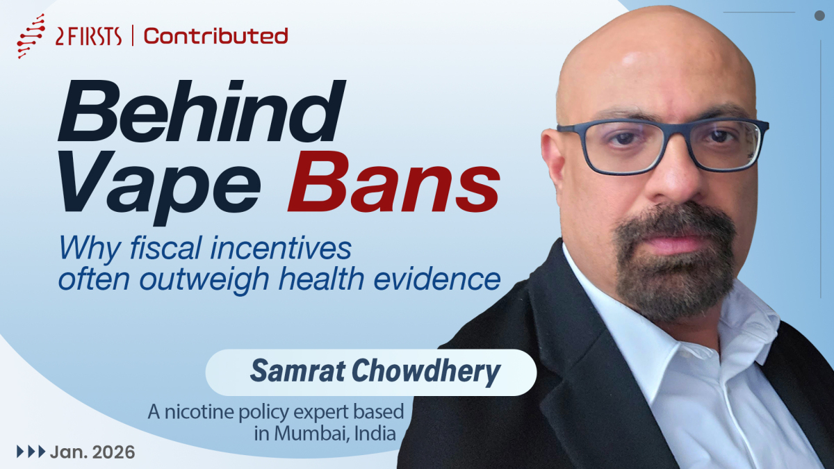 Fiscal benefit, not health, strongest indicator for vape bans – Contributed by Samrat Chowdhery