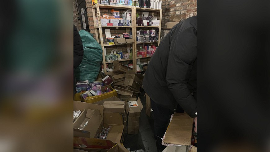 Russian police and SOBR crack down on illegal e-cigarette liquid sales, seizing over 700 bottles and $13,000 worth of products.