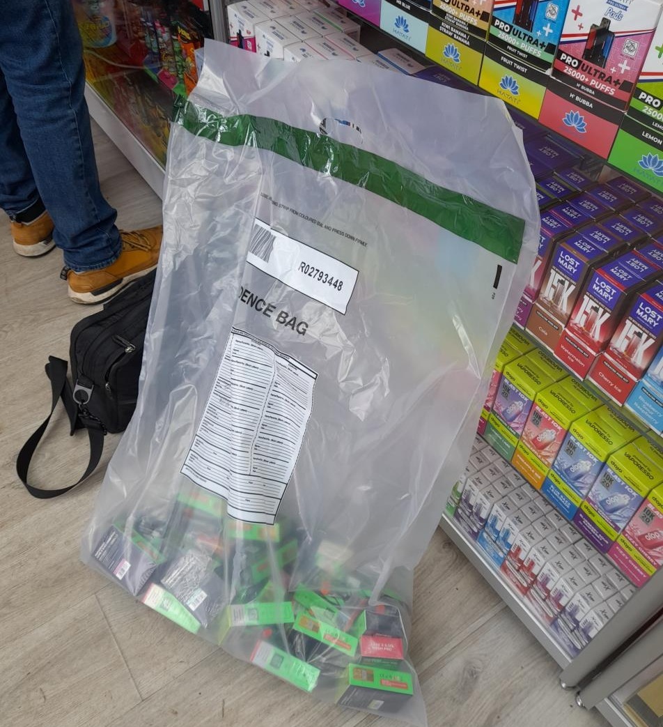 Multi-agency crackdown targets vape and convenience stores across Wirral, seizing illegal cigarettes and non-compliant pods