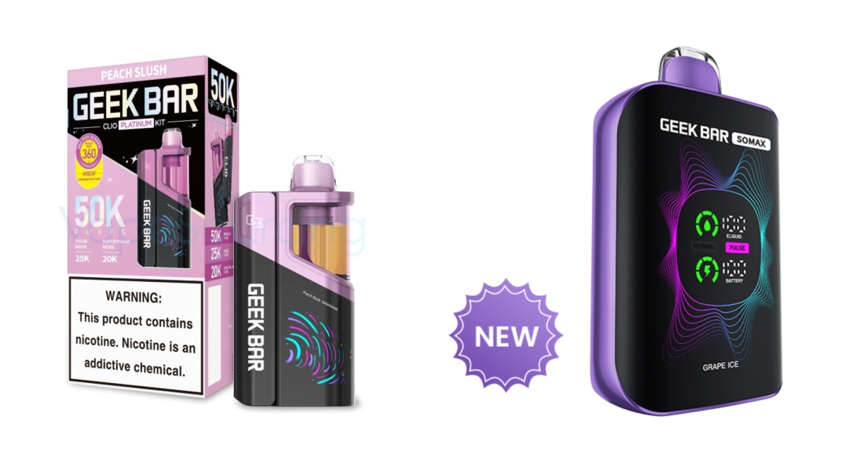 产品｜GEEKBAR官网上新两款大口数产品：Clio Platinum 50K在美发售，SOMAX 80K拓展中东