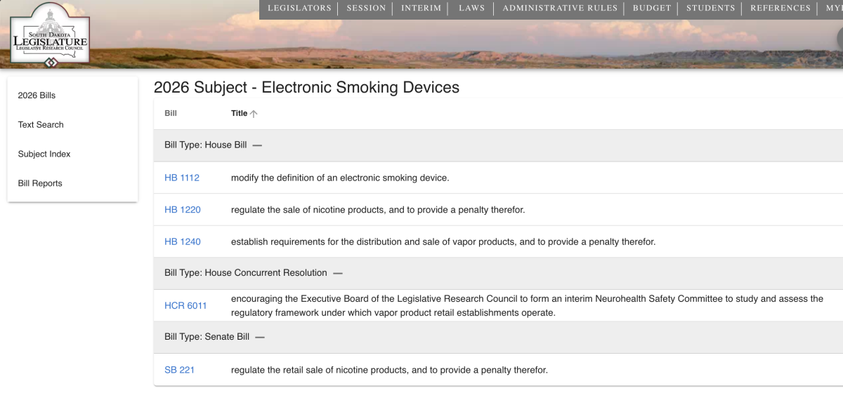 南达科他州委员会通过加强尼古丁监管法案