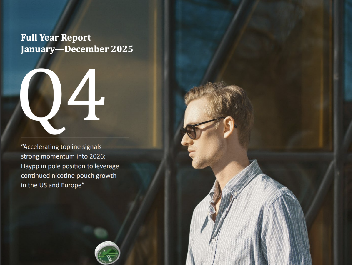 Haypp Reports 15% Q4 Sales Growth as Nicotine Pouch Volumes Rise