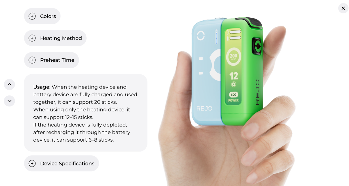 Product | 25-second preheat and 2,250mAh battery: Heaven Gifts’ REJO launches new HNB device on Japanese and UK e-commerce platforms