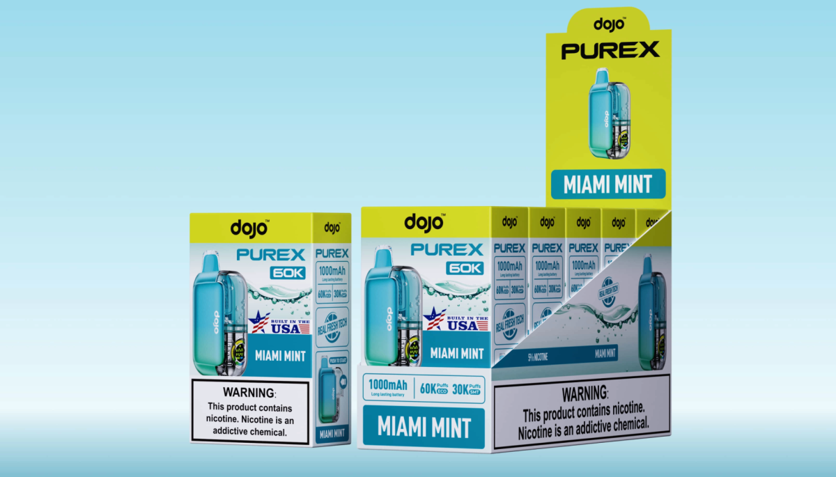 DOJO Launches PUREX 60K E-Cigarette at TPE 2026 in Las Vegas, Claiming "Built in the USA" with 60,000 Puffs; Priced at $18.99 on Official Website and US Online Channels.