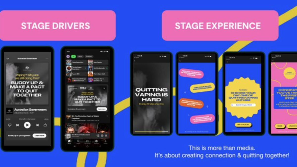 Australia Government and Spotify Launch Youth e-cigarette Education Campaign Phase 3 with "Buddy Up – Make a Pact to Quit Together" Theme, Focusing on Peer Support and Community Engagement.
