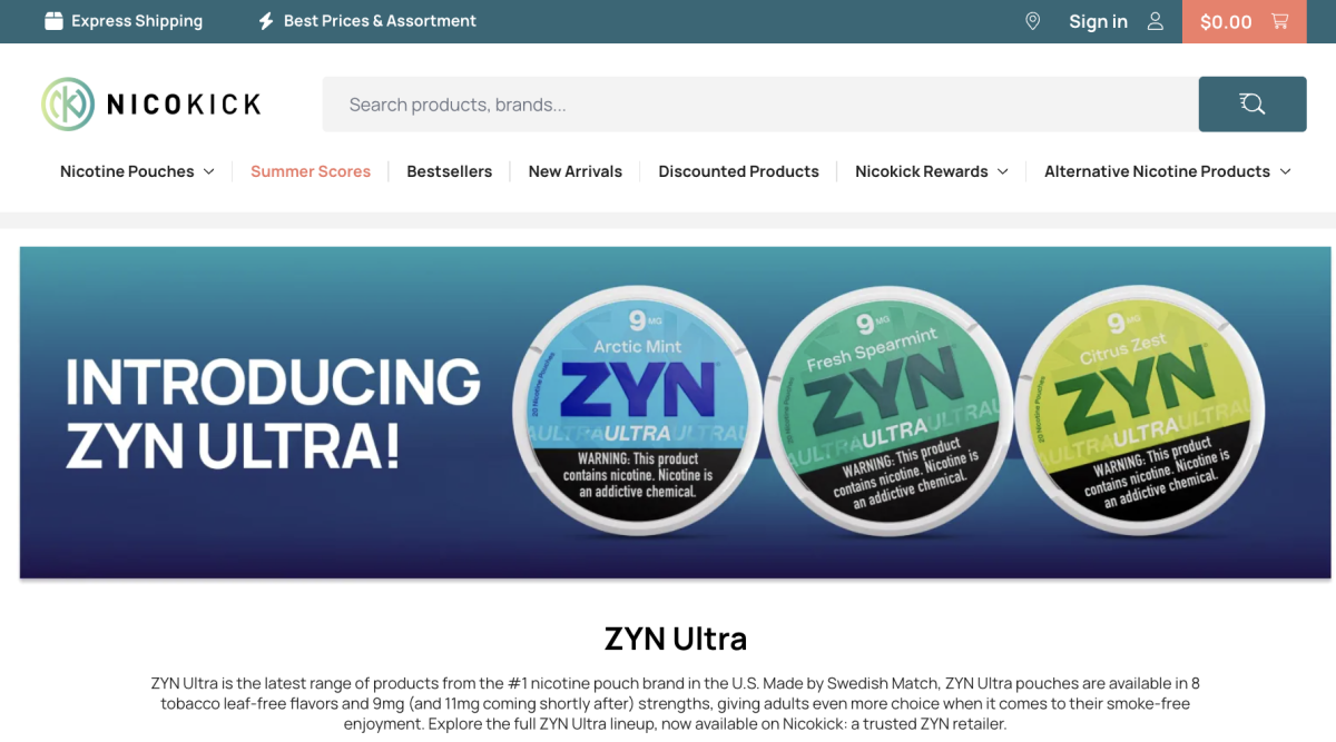 ZYN ULTRA登陆Haypp美国电商渠道，以9mg规格拓展产品组合