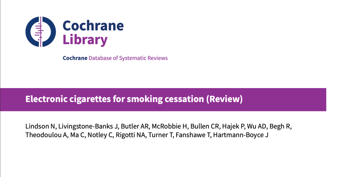 Cochrane 2026 Update Adds Nine Trials, Keeps High-Certainty Finding That Nicotine E-Cigarettes Improve Quit Rates Over NRT