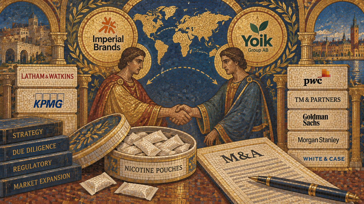 Inside Nicotine-Pouch M&A Through Imperial's Yoik Deal: Latham, KPMG, PwC, Goldman Sachs and Morgan Stanley Form the Adviser Lineup