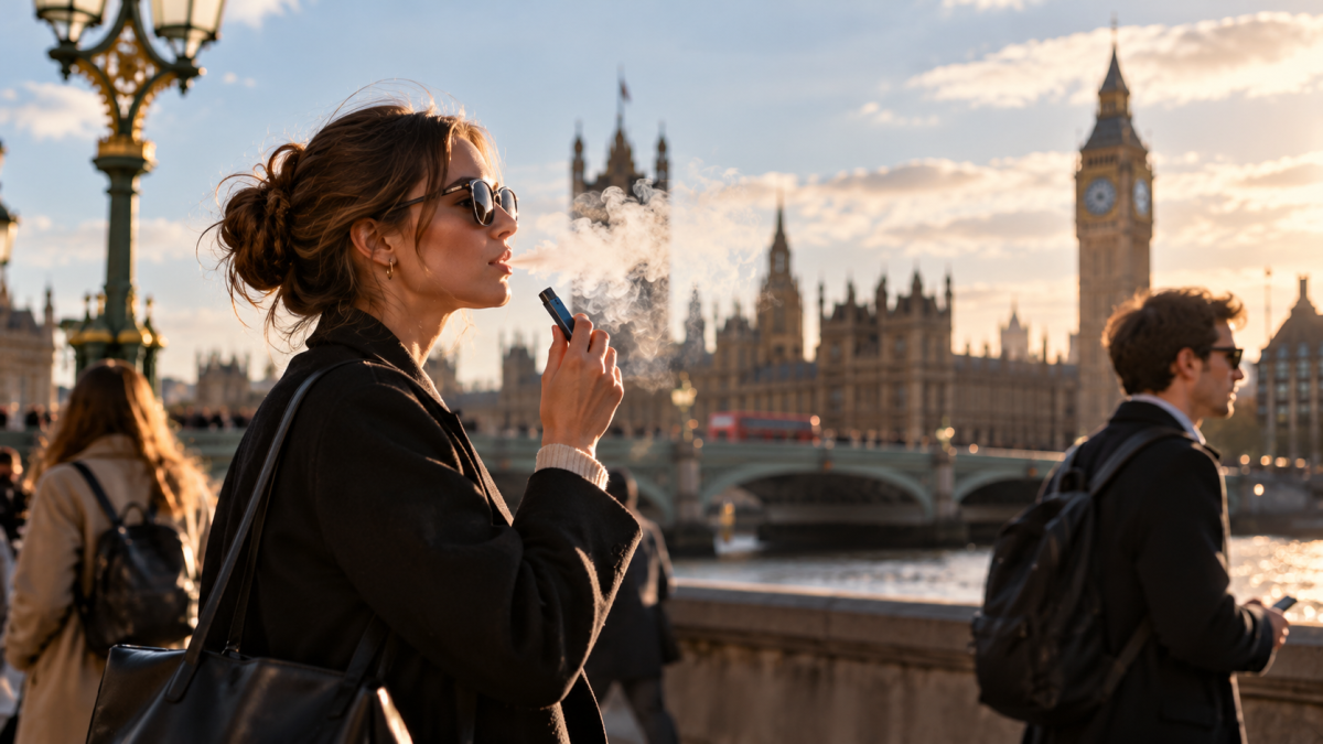 英国国家统计局数据:25至34岁女性电子烟使用率达18.3%,同龄男性为14.4%