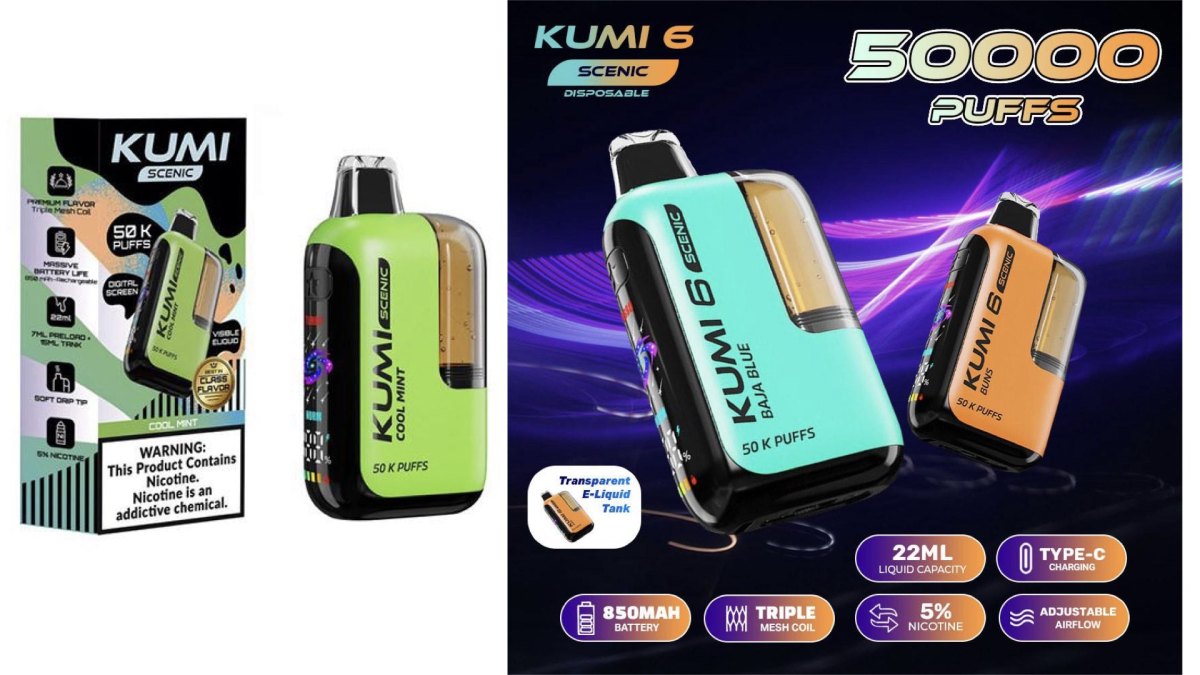 产品｜KUMI SCENIC 50K采用尼古丁与6-甲基尼古丁双配方，6-MN版本进入美国多州目录，路易斯安那州标注FDA豁免