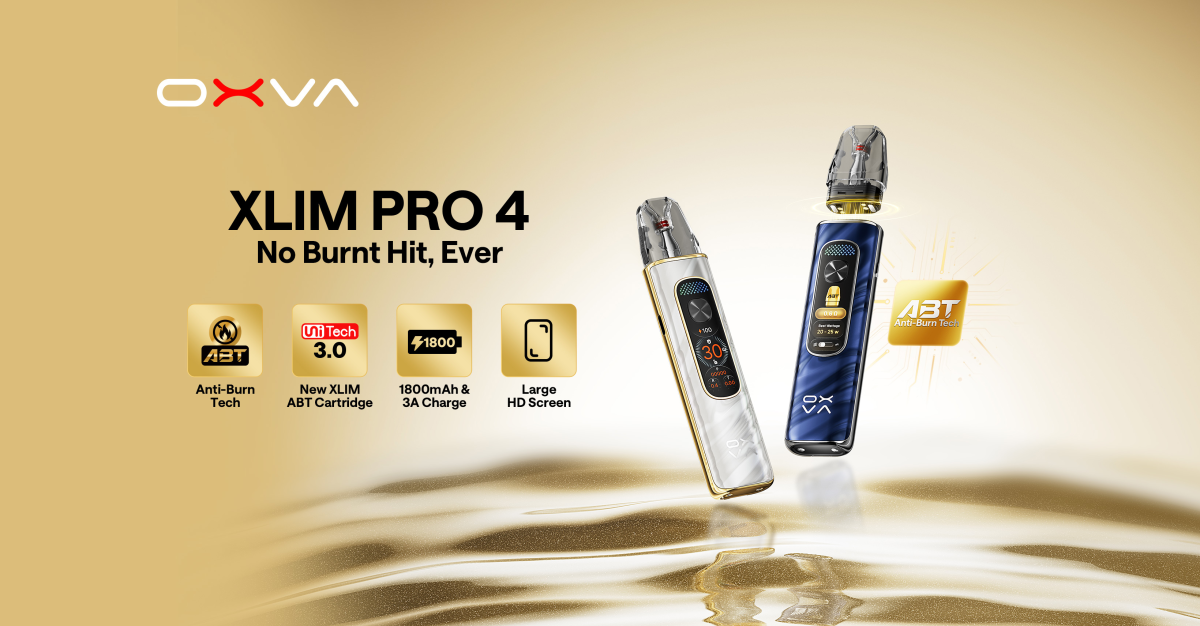 产品｜OXVA推出XLIM PRO 4电子烟，采用液位检测防干烧技术并配套专用烟弹